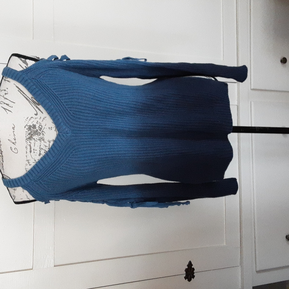 Venus lace up cold shoulder sweater